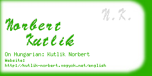 norbert kutlik business card